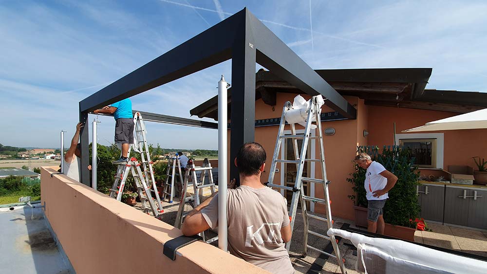 Realizzazione pergola Kedry Plus a Chioggia (VE) - Tecnologie Protettive