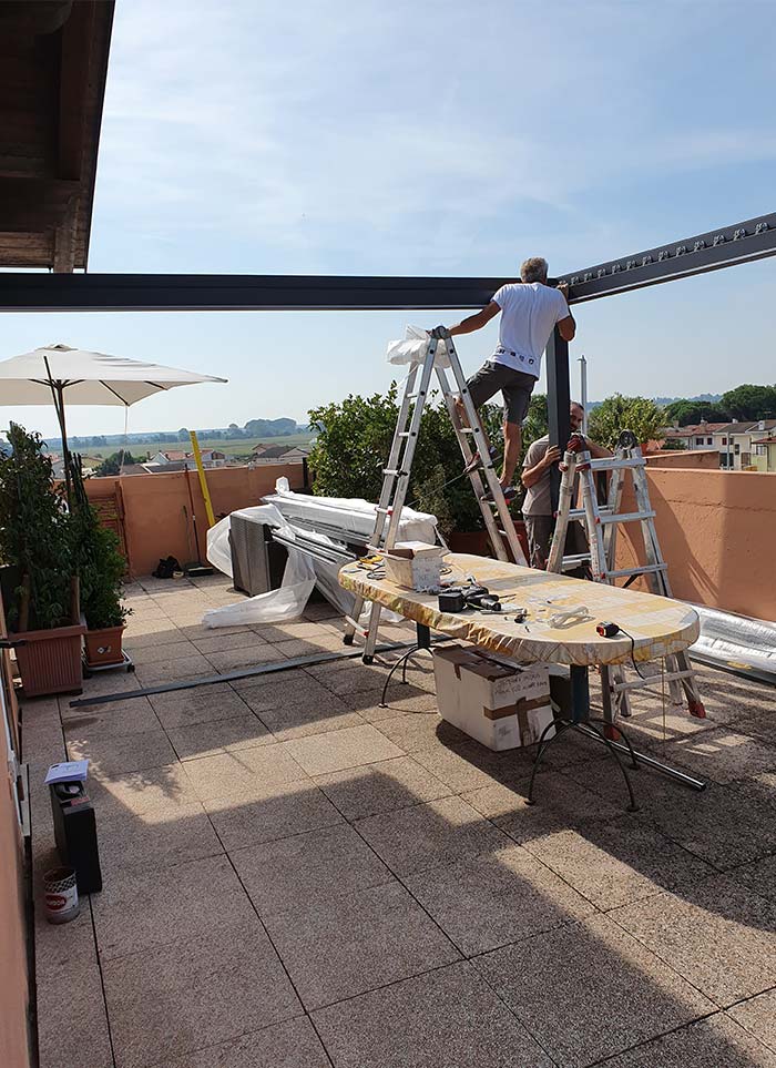 Realizzazione pergola Kedry Plus a Chioggia (VE) - Tecnologie Protettive