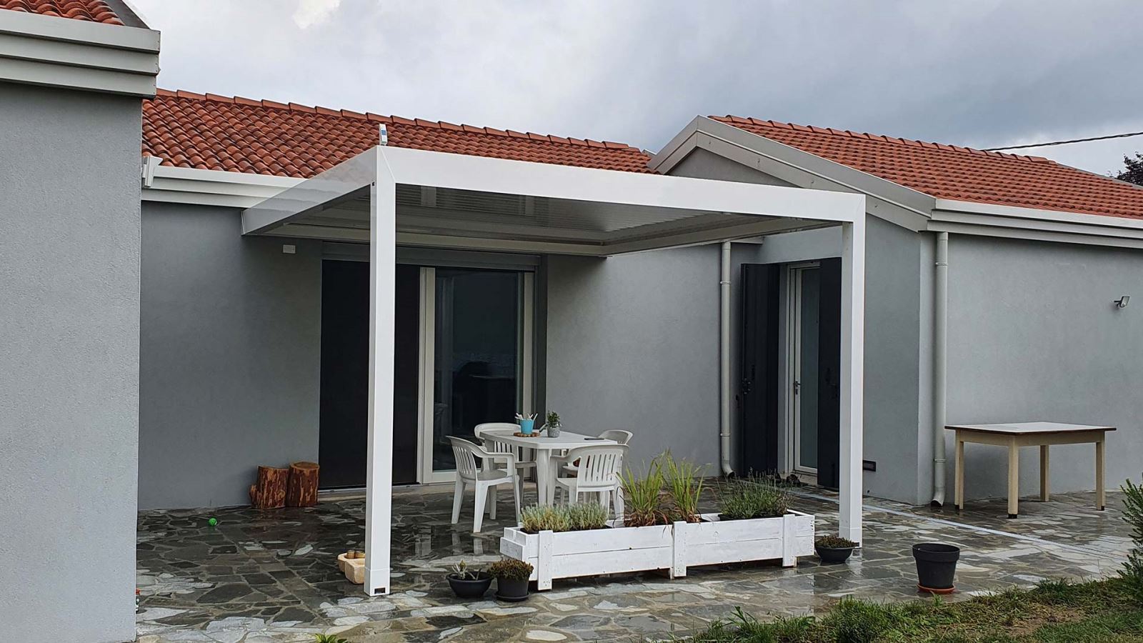 Realizzazione pergola Kedry Plus a Ceregnano (RO) - Tecnologie Protettive