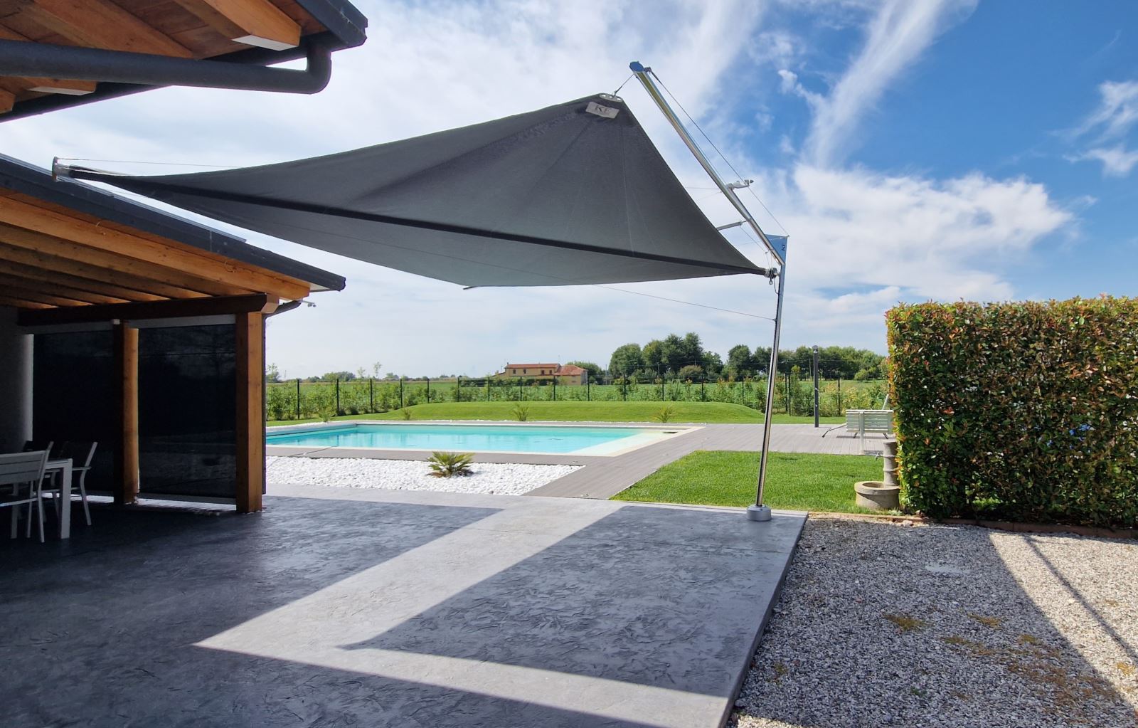 Realizzazione vela presso Villa Estense (PD) - Tecnologie Protettive