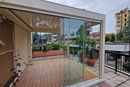 Pergola Bioclimatica attico Cologno Monzese
